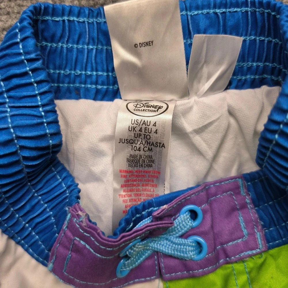 Disney Store Toy Story Swim Trunks Size 4 Boys Colorblock Woody Buzz Rex Aliens